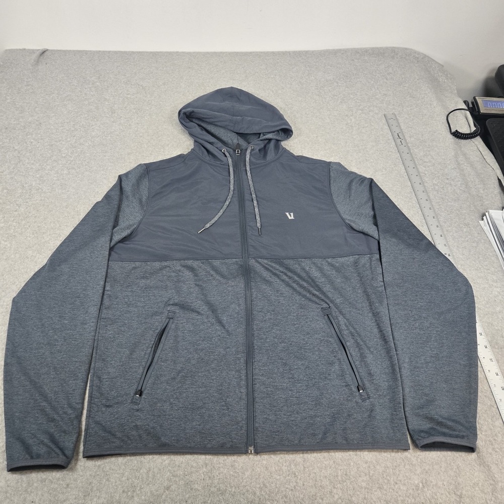Vuori Sunday Element Running Jacket Mens Large Blue Full Zip Hoodie
